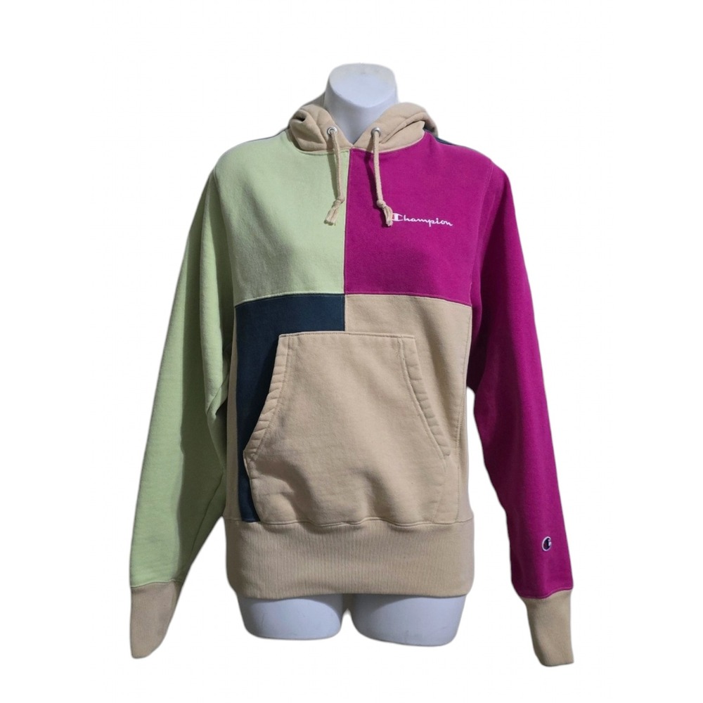 Champion Reverse Weave Colorblock Hoodie Unisex Sz XS